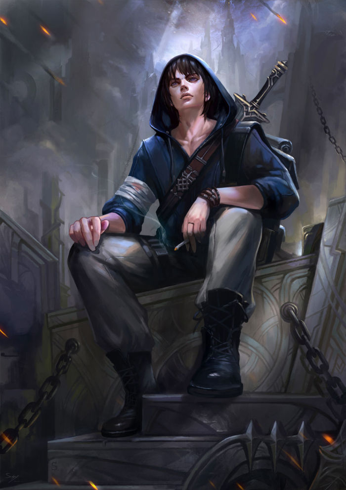 盗墓笔记水彩插画图片,盗墓笔记竹子壁纸