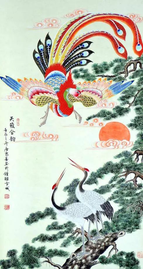 绘画吉祥,绘画凤凰图腾