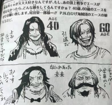 尾田细节路飞艾斯,尾田亲自手绘路飞