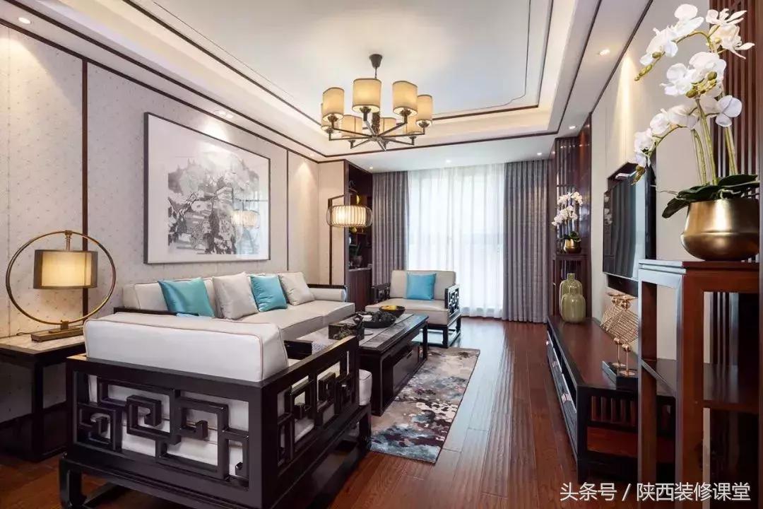 30平方新中式客厅,30款中式客厅高端大气上档次