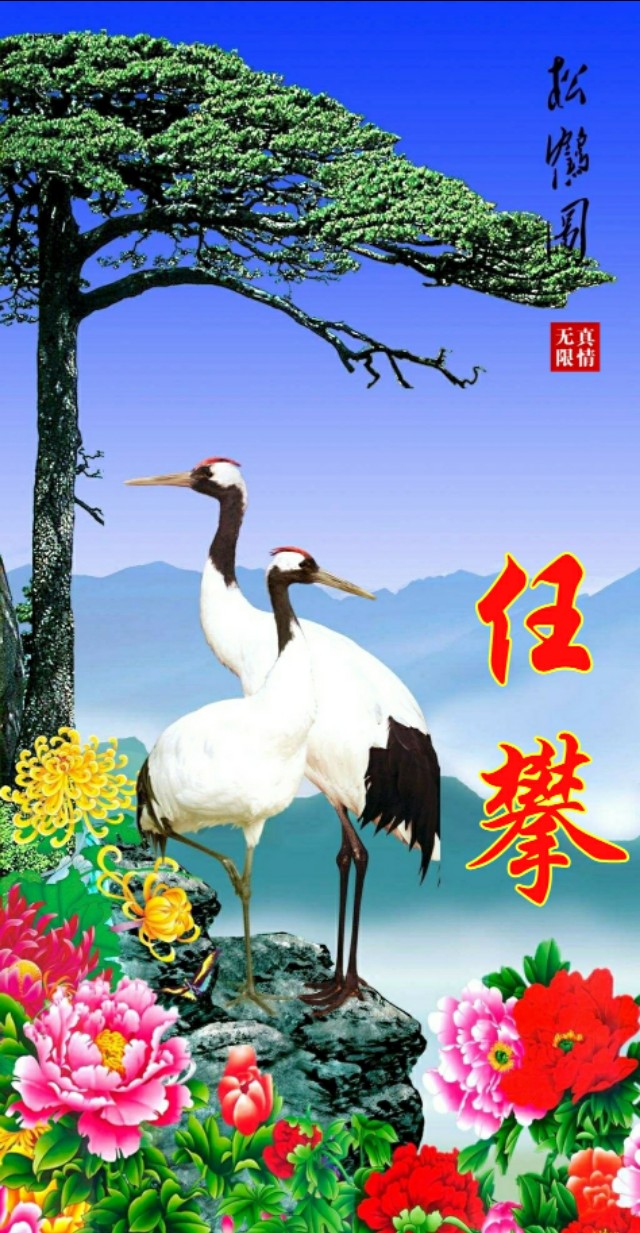 松鹤延年国画寓意,松鹤延年花语