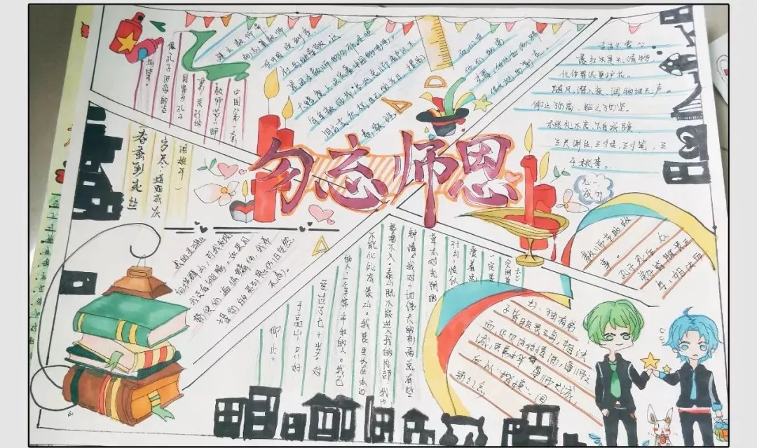 老师,都江堰小朋友用画笔为您的节日喝彩!