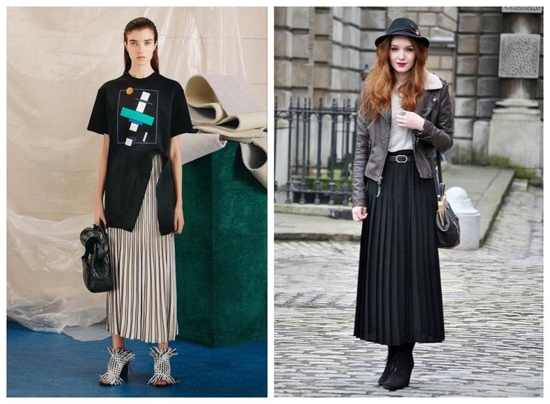 百褶裙层次感,百褶结合的裙子