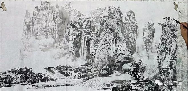 完整山水画绘画过程,各种山水画的基本画法