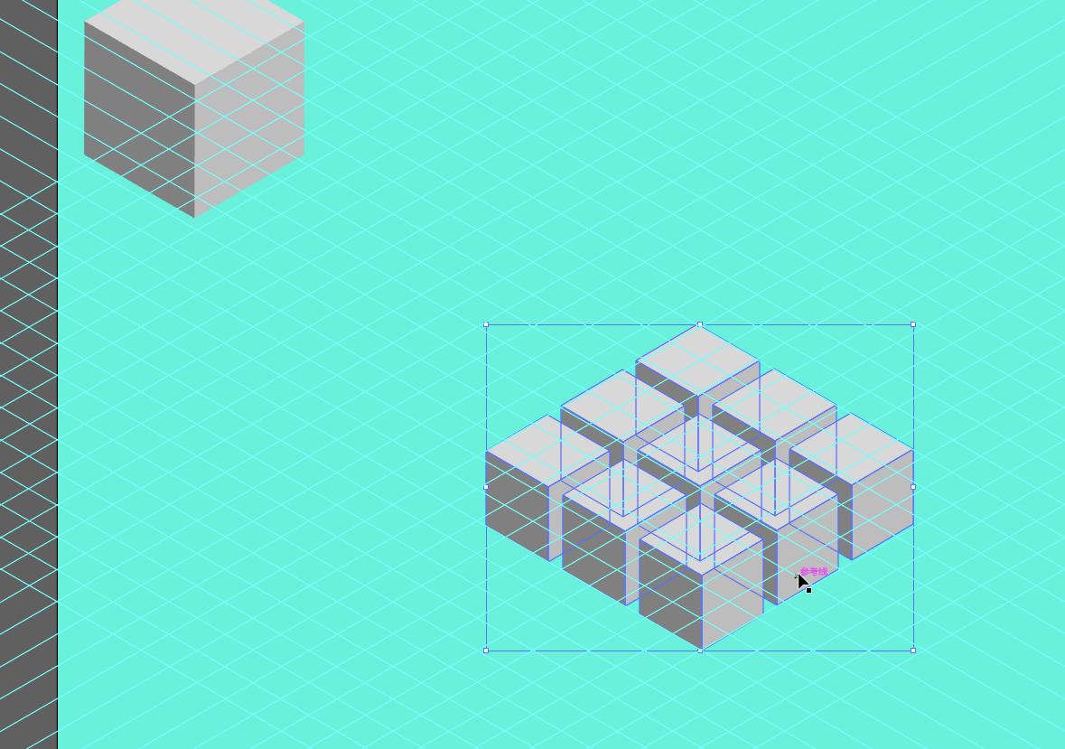 2.5d插画ai教程简单,ai制作2.5d魔方