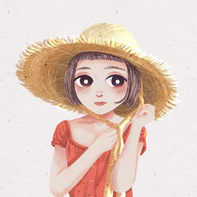 好看女生插画头像小学生,可爱插画动漫头像