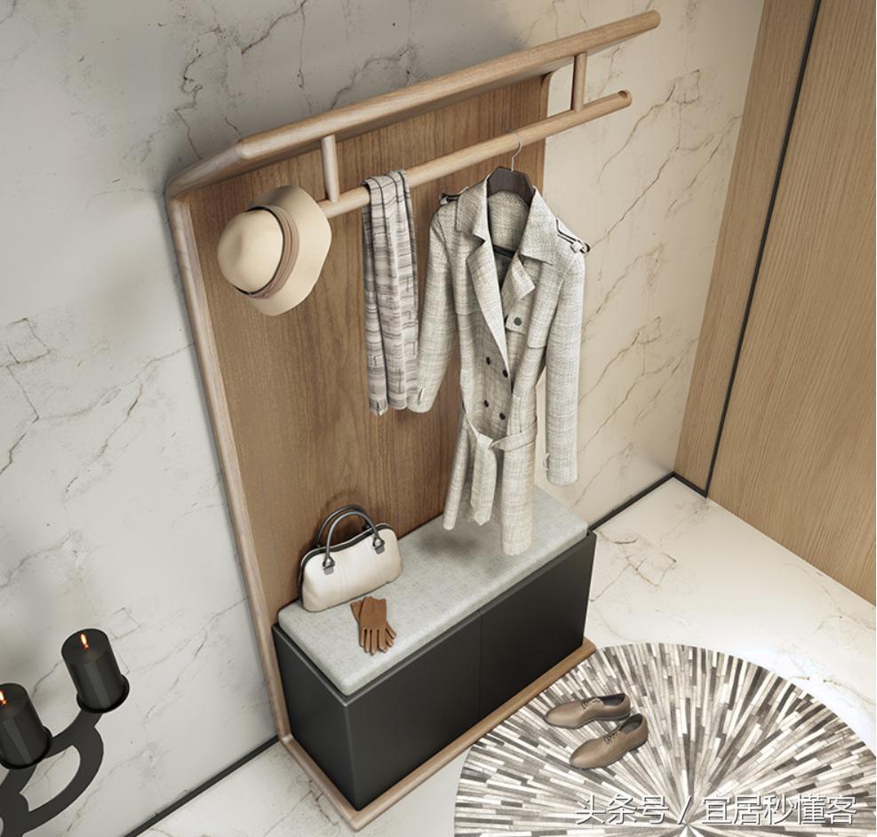 可移动衣帽架落地卧室网红款1.2米,衣帽架小户型设计