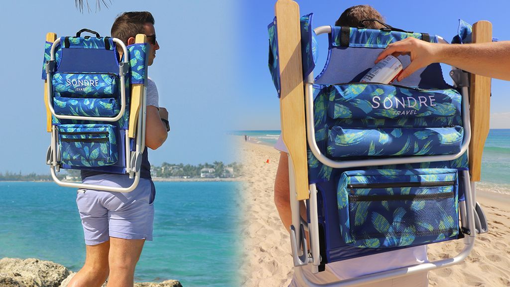 沙滩便捷折叠椅,海边沙滩户外折叠椅两用