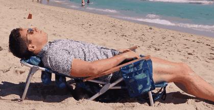 沙滩便捷折叠椅,海边沙滩户外折叠椅两用