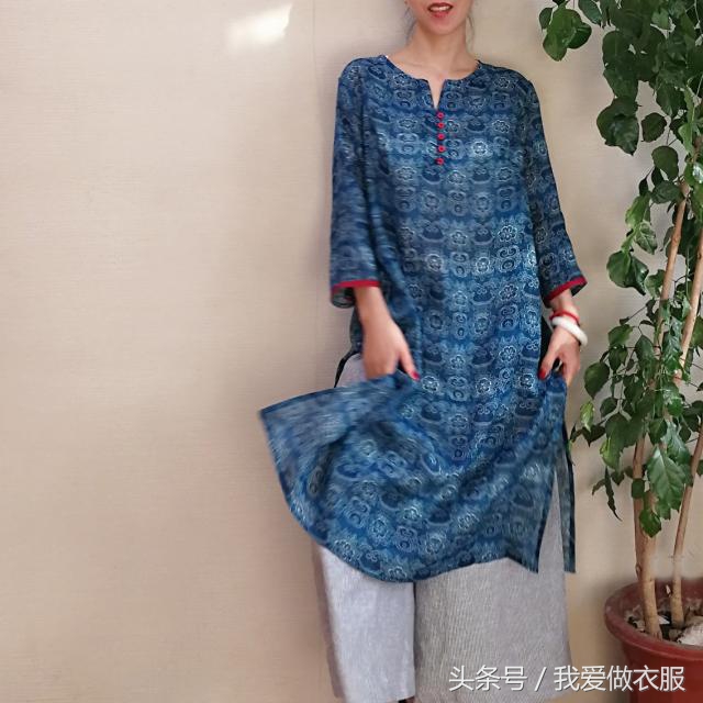 苎麻复古上衣裁剪教程,苎麻复古斜襟的裁剪及缝纫