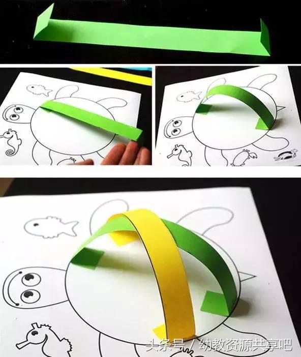 用彩色纸条制作手工卡纸,超简单卡纸手工特别好看