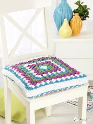 马蹄莲圆形坐垫钩针编织视频教程,钩针生命之花曼陀罗坐垫教程超清