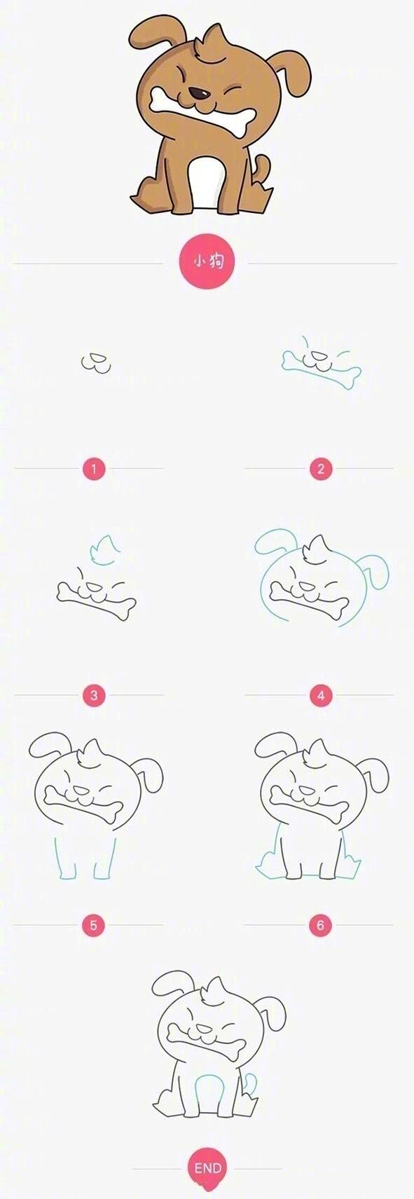 可爱的小动物简笔画十二生肖,可爱的小动物简笔画手帐