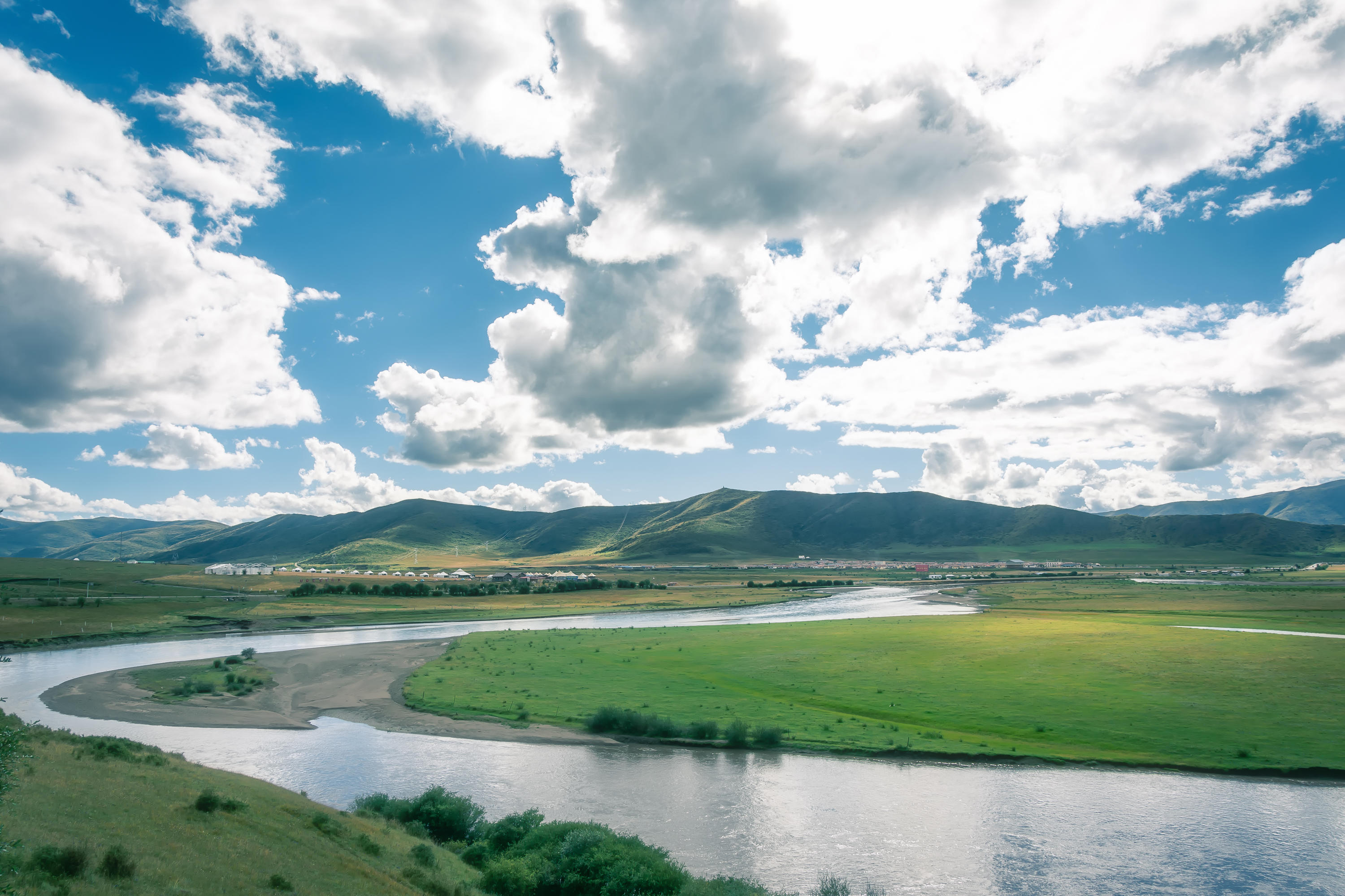 红原九曲十八弯,红原黄河九曲十八弯