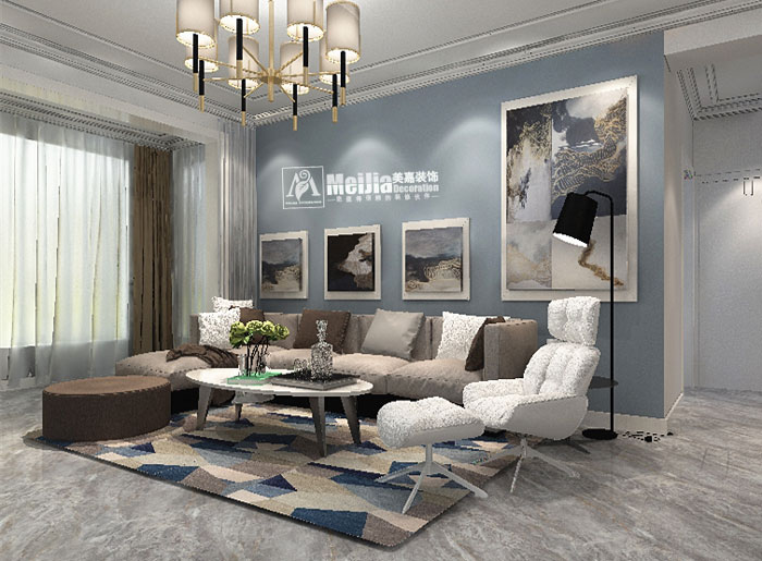 常州深业华府118平方装修效果图,深业华府小三房装修设计