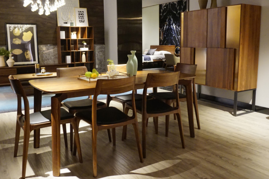 原木餐桌与实木餐桌的区别图片,实木餐桌木材档次排名