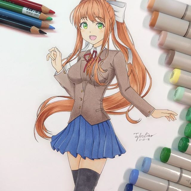 马克笔绘画动漫人物图,画画动漫人物马克笔手绘教程古风