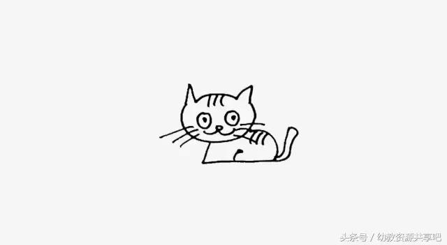 简笔画漂亮可爱猫咪,萌萌哒简笔画图片可爱小猫咪