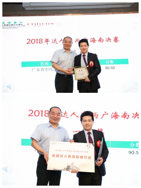 微新闻|广东省中医院胃肠外科熊文俊荣获2018年大中华结直肠腔镜外科学院达人赛(两广海南决赛)冠军