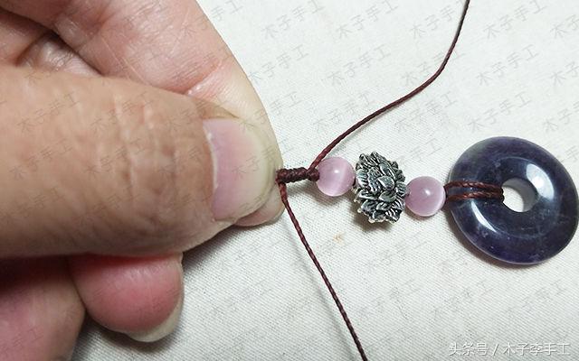 钥匙挂绳编织教程加银平安扣,怎么编织平安扣挂绳