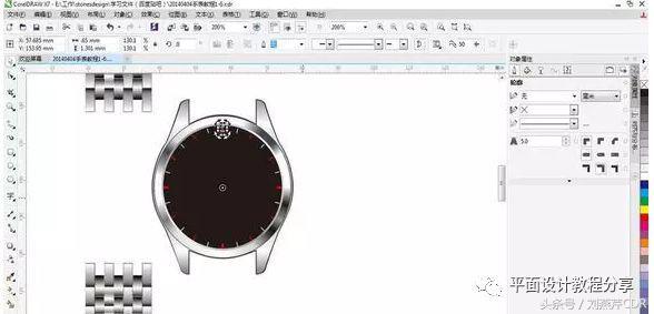 coreldraw表盘怎么制作,用coreldraw画手表