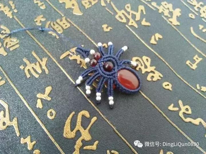 绳编宝石吊坠教程,石头吊坠穿珠子编绳教程