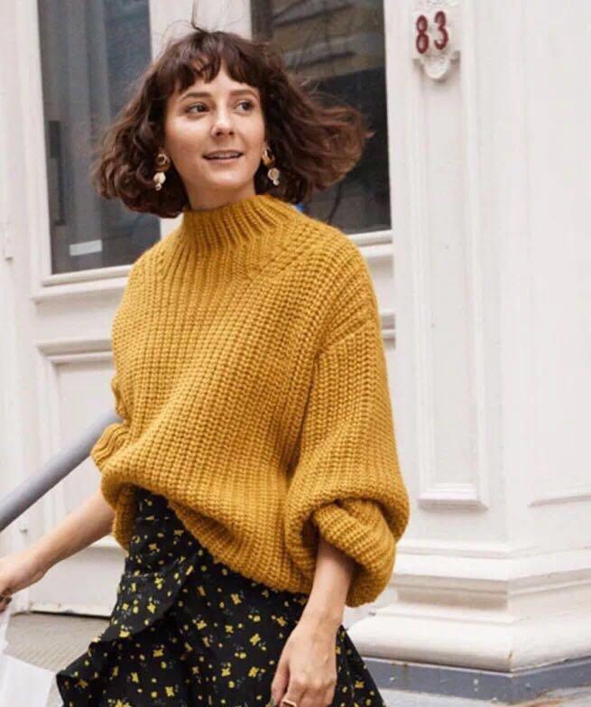 2018冬季毛衣穿搭图片,今年流行爆款毛衣ins气质穿搭