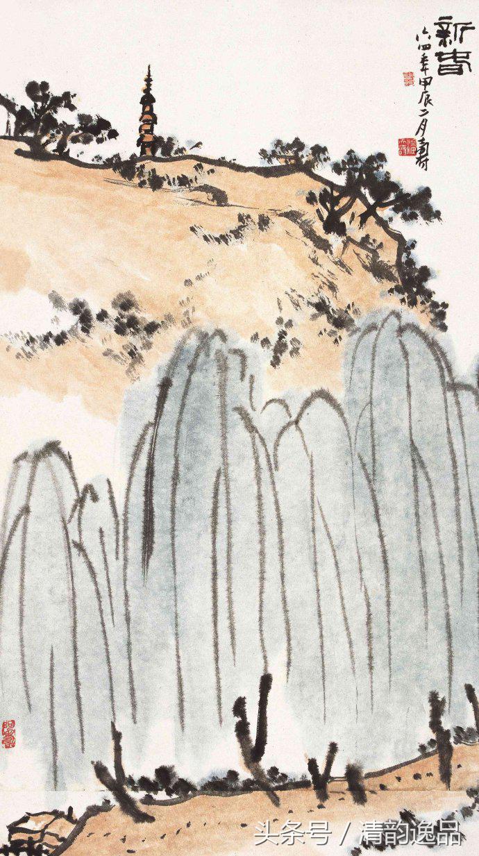 潘天寿花鸟真迹一百幅大赏,潘天寿山水画名作欣赏