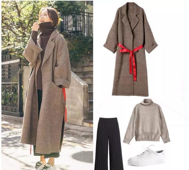 格子大衣和毛衣怎么搭配,格子大衣内搭什么颜色的毛衣好