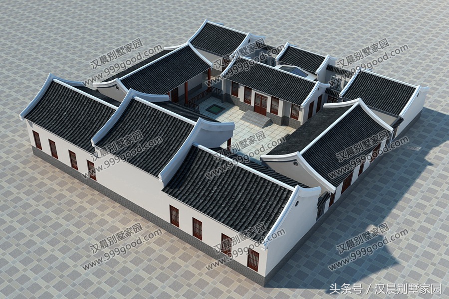 一层农村小别墅四合院,农村一层小别墅四合院