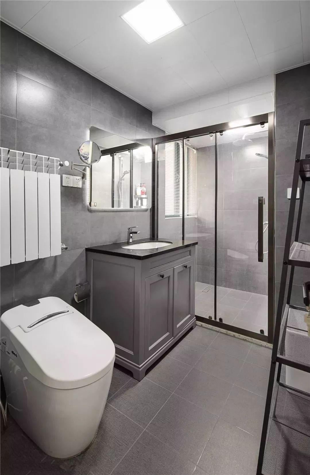 灰色哑光地砖800*800铺贴效果,暖灰色地砖装修效果图现代简约