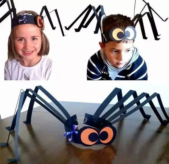 万圣节手工女巫橡皮泥图片,吓人万圣节手工面具用纸制作