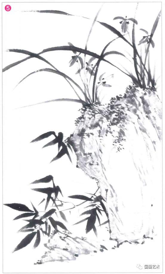 兰花国画写意画法初学者教程,国画教程写意兰花示范讲解