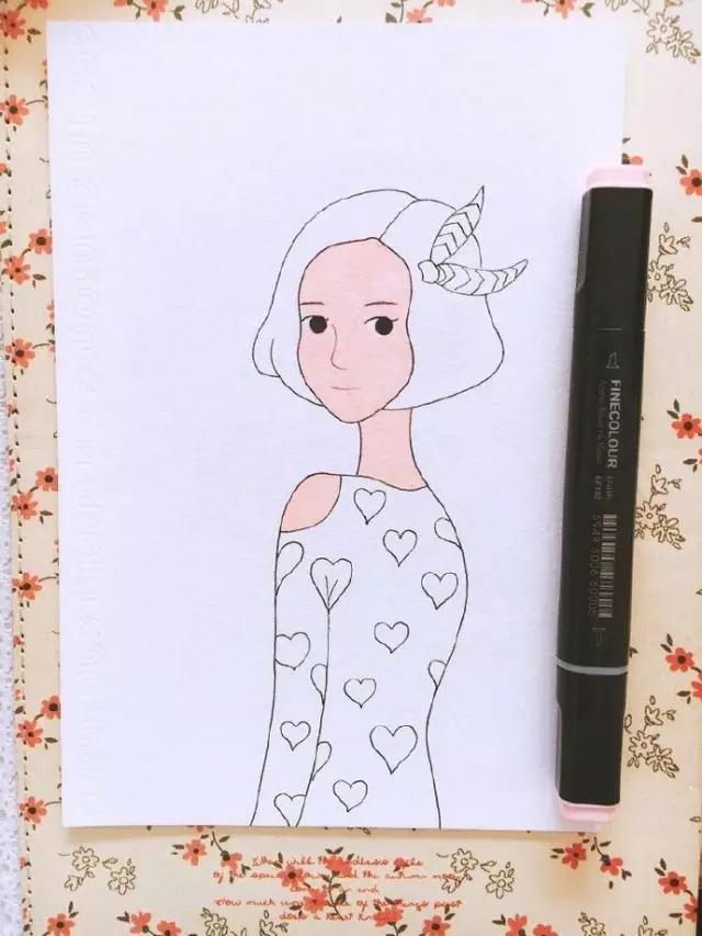 手绘头发涂色教程马克笔,touch马克笔80色手绘教程