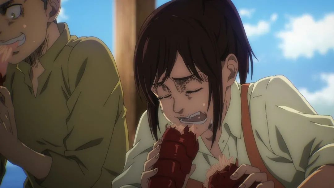 三笠艾伦和阿明,三笠第一次看见艾伦变巨人