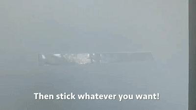 黑科技魔力胶带！反复粘贴不留痕，水洗后又恢复如初