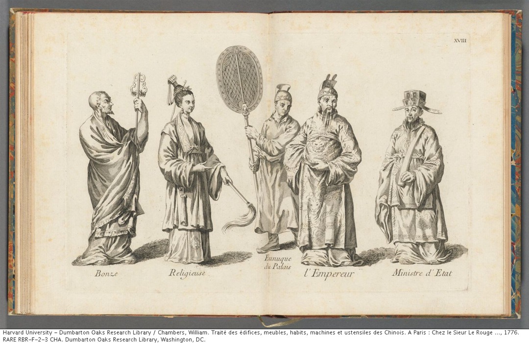 1757年版《中国建筑、家俱、服饰、机械和器皿之设计》插图欣赏