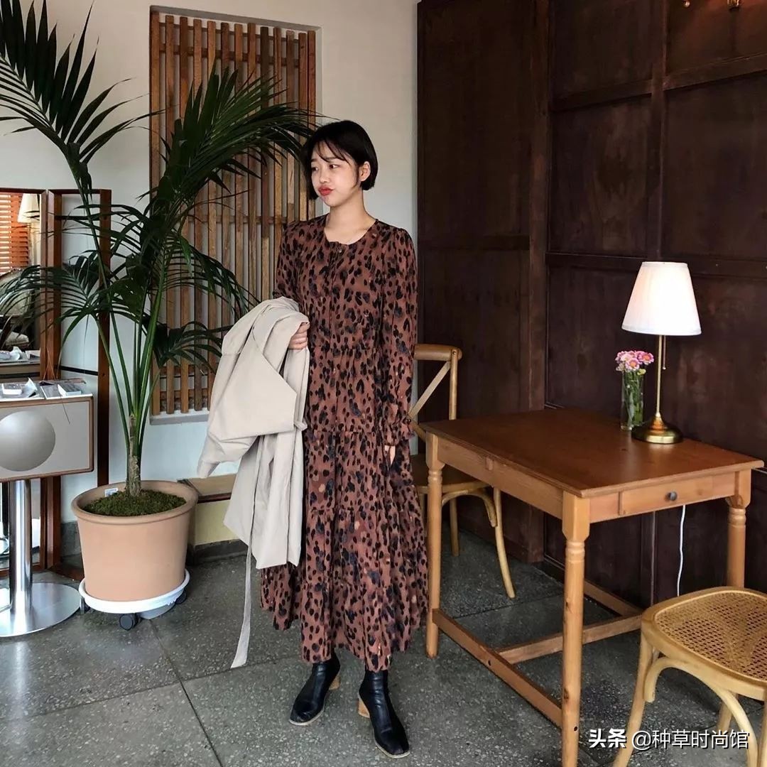 秋冬连衣裙长袖长款过膝修身气质,30套连衣裙搭配图