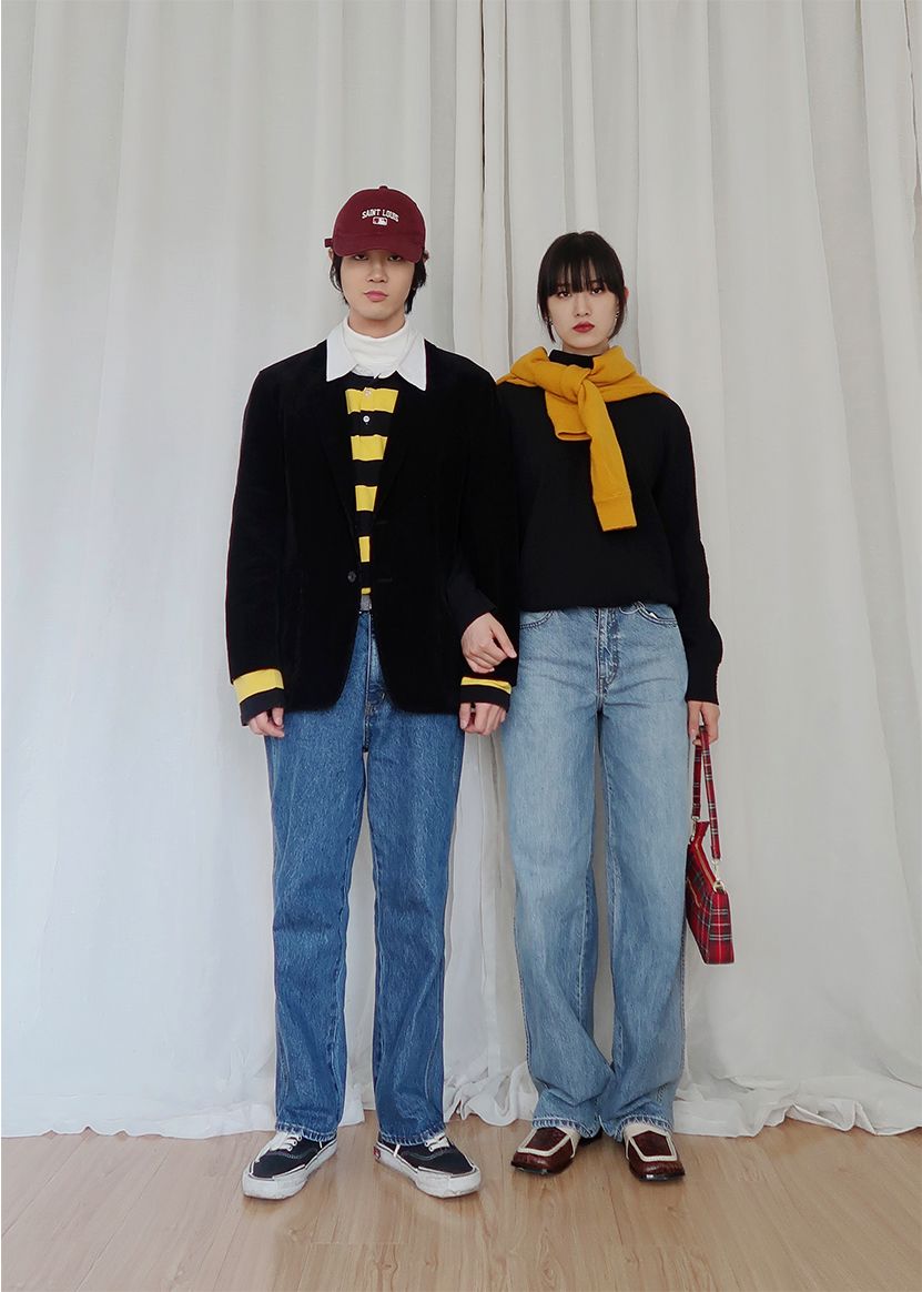 优衣库u系列双排扣棉服穿搭,优衣库u系列联名款冬季