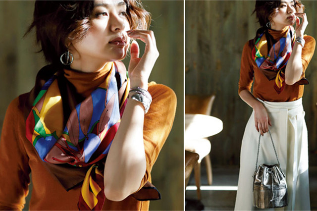 冬季围巾的潮流戴法,围巾冬季慵懒风韩系怎么戴