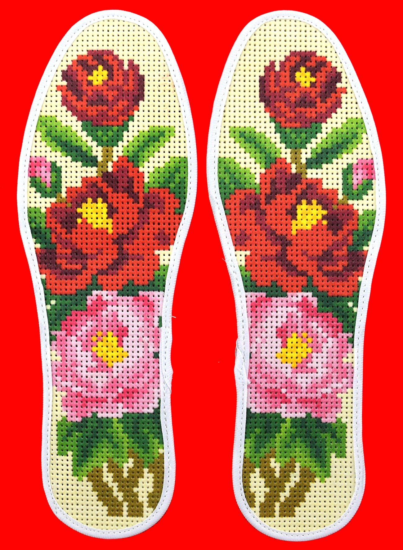 民间鞋垫绣花样图案大全,红布鞋垫花样图案大全简单