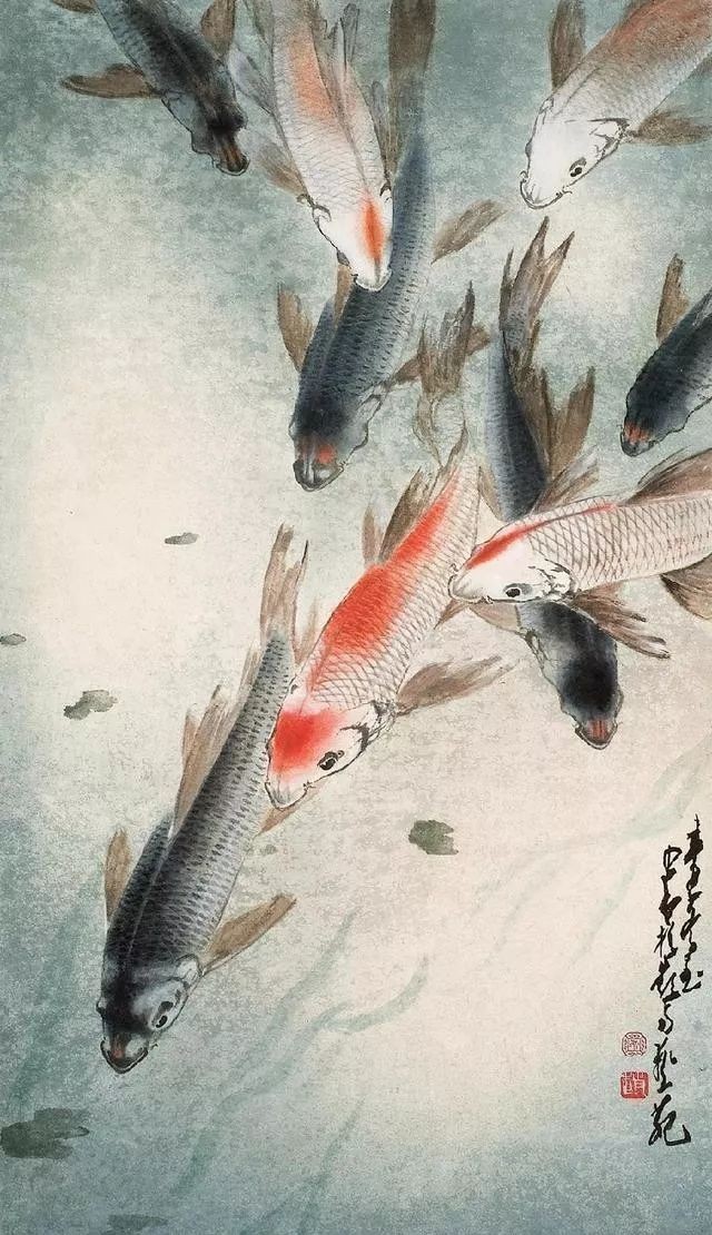 九如图真迹欣赏,国画九鱼图最好的画家