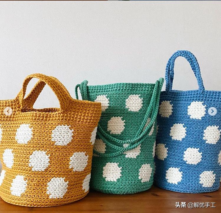 韩国钩针教程,简单的钩针编织包