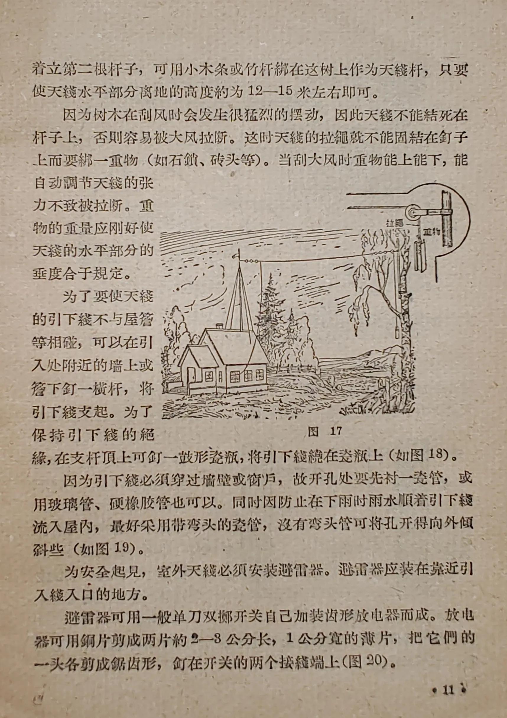 老收音机天线制作,50年代收音机线路图