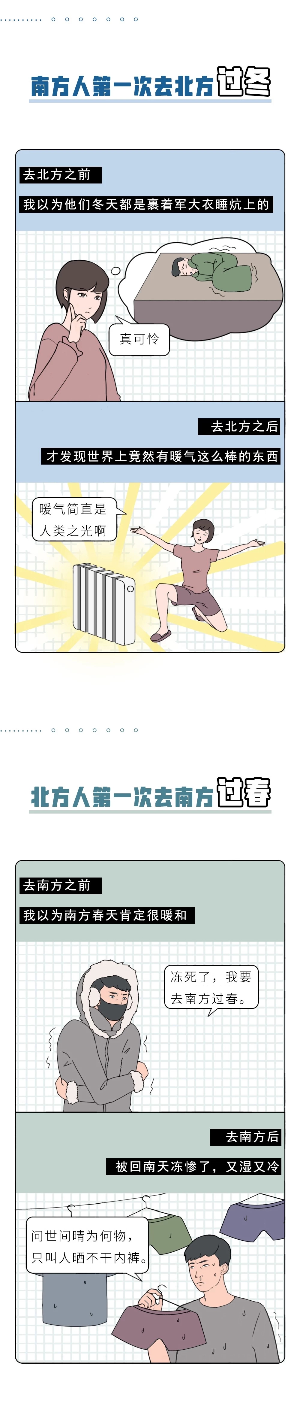 北方人vs南方人饮食漫画,漫画北方人和南方人