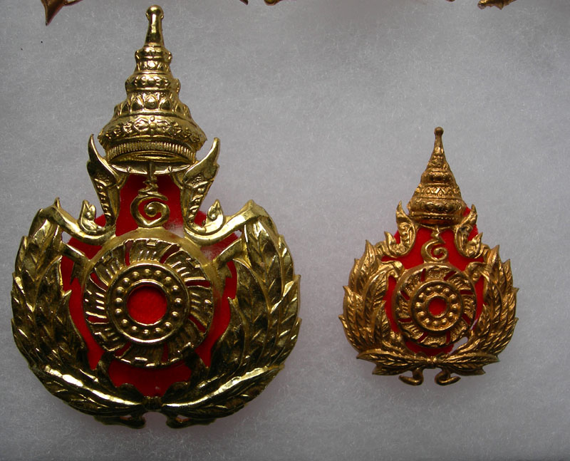 泰国皇家*队军**徽章很有特色，王冠标志象征王权，巴育都不敢不戴