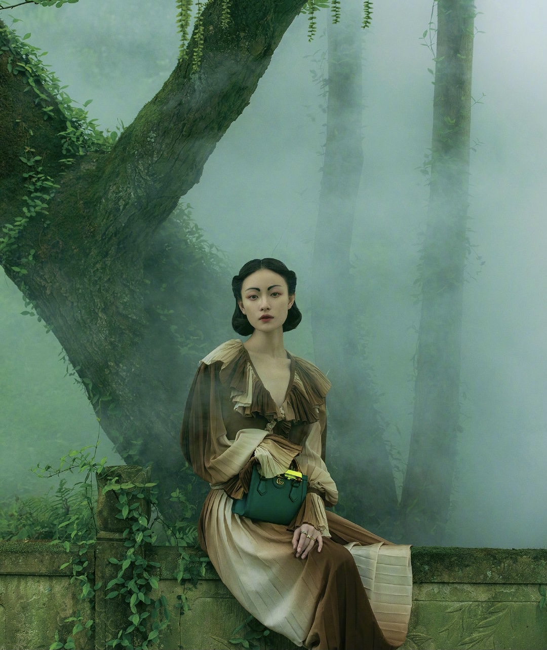 倪妮水墨眉仙都妆容分析,倪妮复古大片