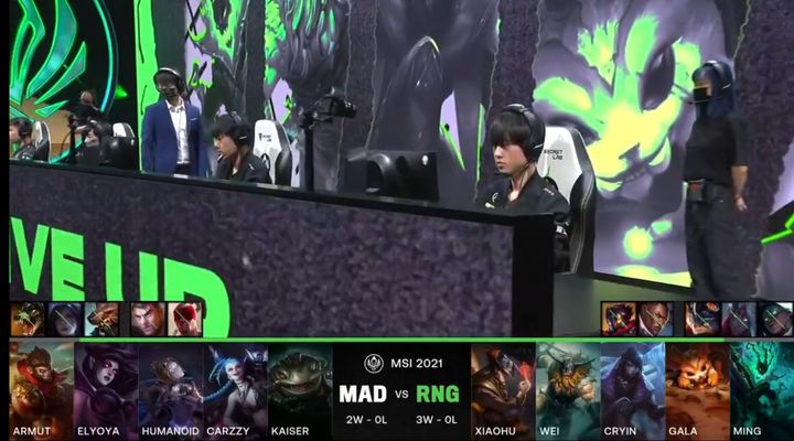 2021季中赛对抗赛RNG1:0MAD成为对抗赛唯一不败战队，豪取四连胜