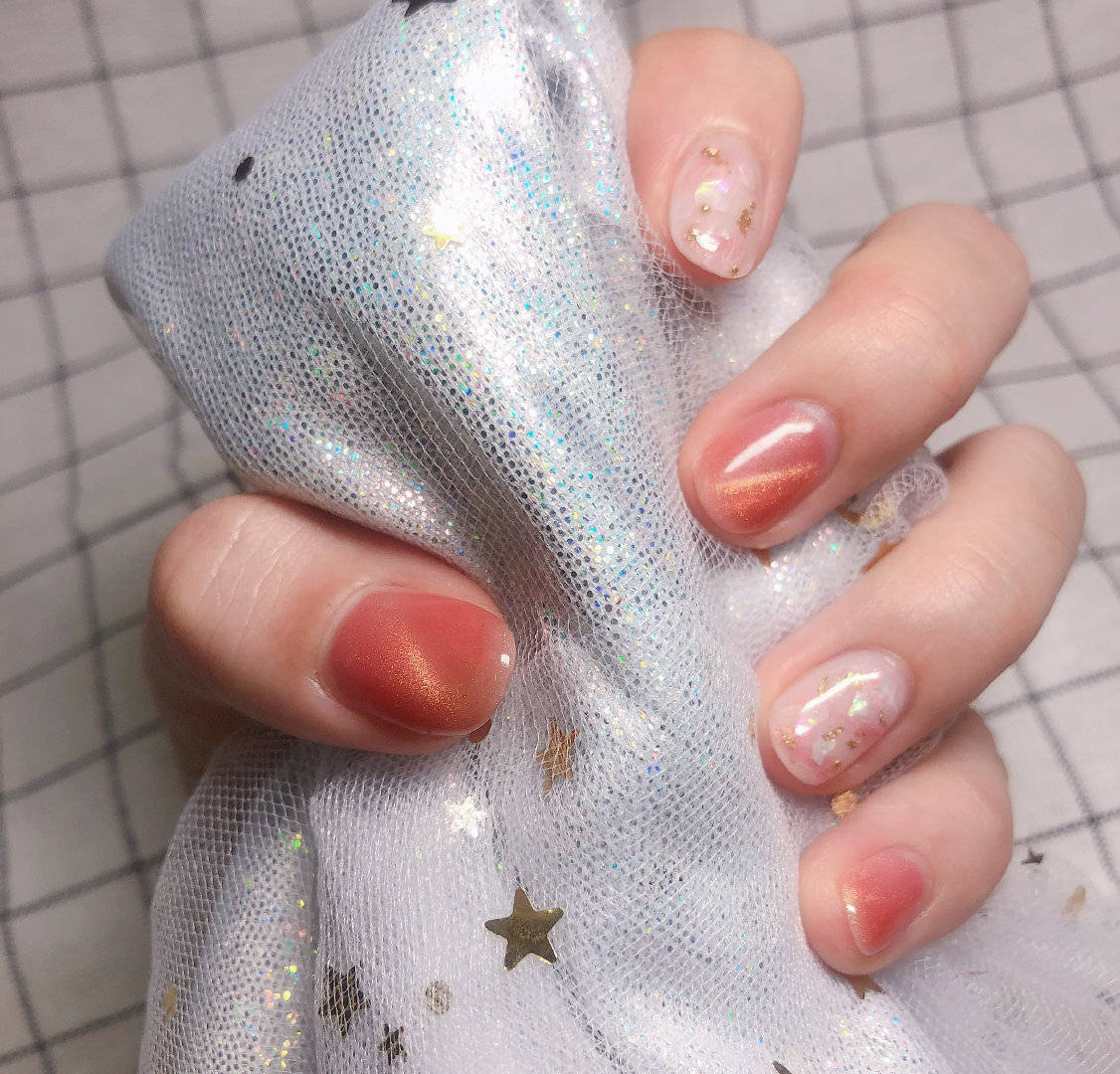 超简单美甲晕染教程,简单又好看的单色美甲教程