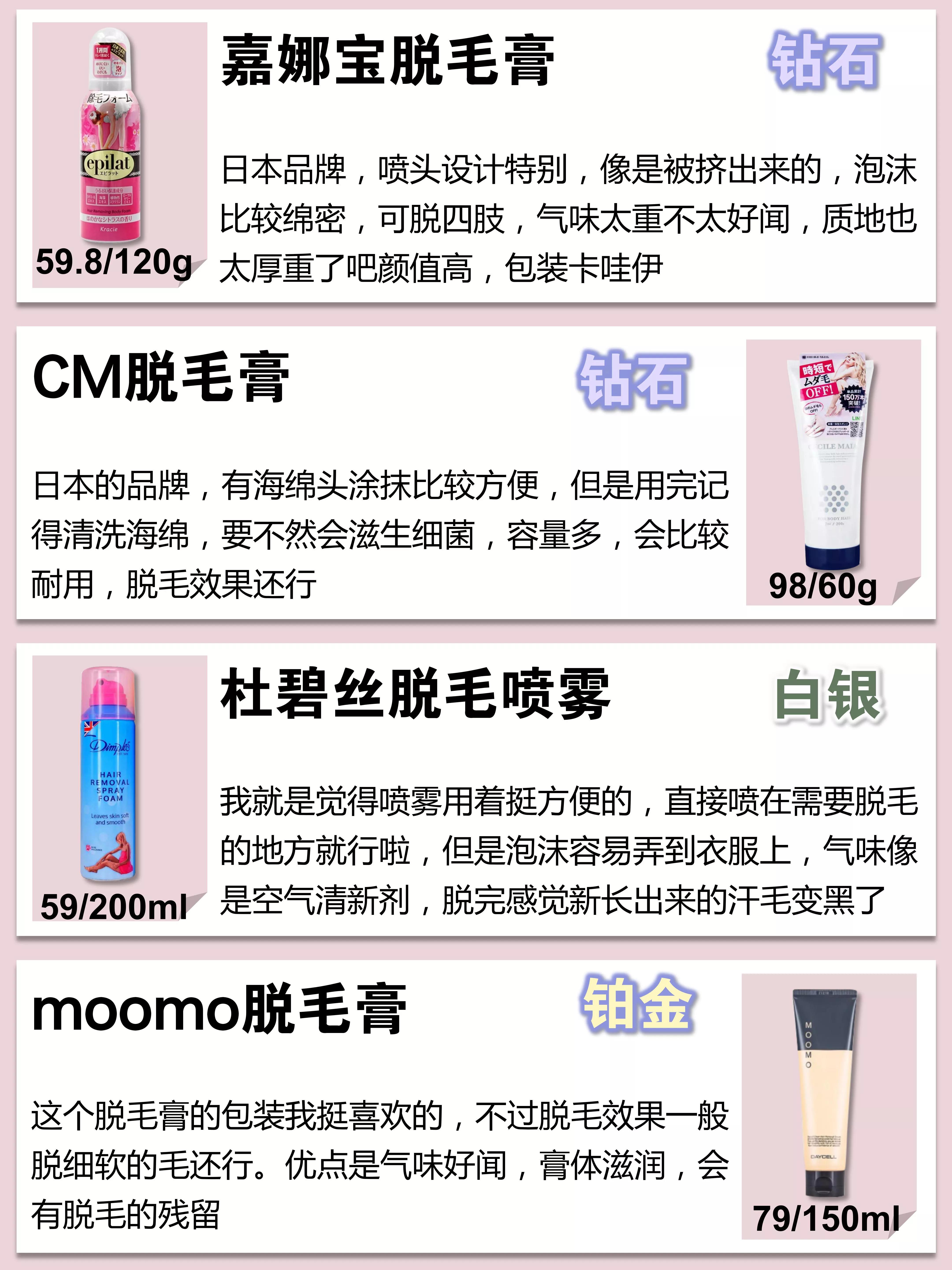 真正好用的脱毛膏有哪些,目前公认的效果最好的脱毛膏